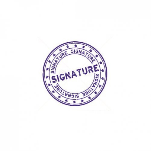 Sign and Seal on Invoice